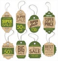 Paper price tag retro vintage style design vector collection Royalty Free Stock Photo