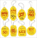 Paper price tag retro vintage style design vector collection Royalty Free Stock Photo