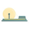 Paper production conveyor icon, cartoon style