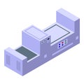 Paper production equipment icon, isometric style Royalty Free Stock Photo