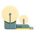 Paper production factory icon, cartoon style Royalty Free Stock Photo