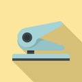 Paper punch icon, flat style Royalty Free Stock Photo