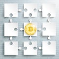 Paper Puzzles Bitcoin Coin