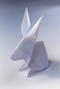 Paper rabbit origami isolated on a white background Royalty Free Stock Photo
