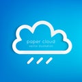 Paper rainy cloud