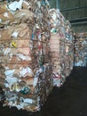 Paper recycled in bale Royalty Free Stock Photo