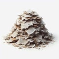 paper recycling scrap pile