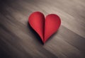 paper red texture Heart Royalty Free Stock Photo