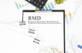 Paper with Required Minimum Distributions RMD Royalty Free Stock Photo