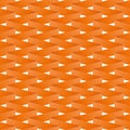 Paper ribbon seamless pattern. Orange vector illustration Royalty Free Stock Photo