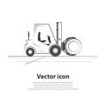 Paper roll forklift icon