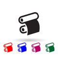 Paper roll of a printing press multi color icon. Simple glyph, flat vector of print house icons for ui and ux, website or mobile Royalty Free Stock Photo