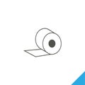 Paper roll simple icon. toilet paper isolated icon Royalty Free Stock Photo