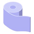 Paper rolling icon, isometric style Royalty Free Stock Photo