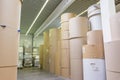 Paper Rolls Storage Massive Cylinders Factory Offset Printer Ind