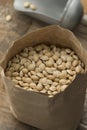 Paper sack with dried Hyacinth beans