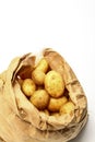 Paper sack of Maris Piper potatoes