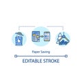 Paper saving concept icon