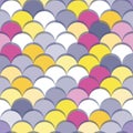 Paper scales seamless vector squama colourful stickers pattern