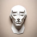 Paper sculpture of a man - ai generated image