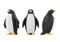 Paper sculpture of a polygonal Penguins, folded paper animal, papercraft