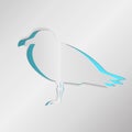 Paper seagull greeting card