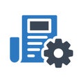 Paper setting vector glyph color icon