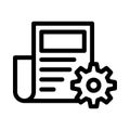 Paper setting vector thin line icon