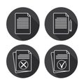 Paper Sheet Set Document Contract Web Icon Collection Royalty Free Stock Photo