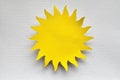 Paper sheet in the shape of sun Royalty Free Stock Photo