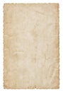 Paper sheet Vintage used cardboard isolated white background