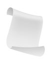 Paper sheets. Falling sheet down with curved corners. Clean blank white paper, scattered empty note, office document in Royalty Free Stock Photo