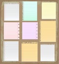 Paper sheets, lined paper and note paper