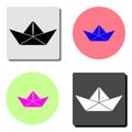 Paper ship. flat vector icon