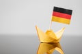 Paper ship with german flag Royalty Free Stock Photo