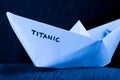 Paper ship model - titanic Royalty Free Stock Photo