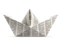 Paper ship origami Royalty Free Stock Photo