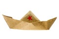 Paper ship with Red Star