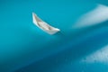 Paper ship sailing on big wave Royalty Free Stock Photo