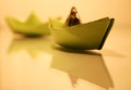 Paper ships Royalty Free Stock Photo