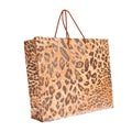 Paper shopping bags with leopard or jaguar pattern