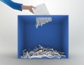 Paper shredder ballot box Royalty Free Stock Photo