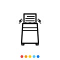 Paper shredder icon,Vector and Illustration Royalty Free Stock Photo