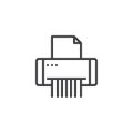 Paper Shredder Machine line icon Royalty Free Stock Photo