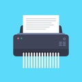 Paper Shredder Machine Vector Illustration Royalty Free Stock Photo