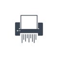 Paper Shredder related vector glyph icon. Royalty Free Stock Photo