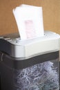 Paper Shredder at Work Royalty Free Stock Photo