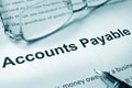 Paper with sign Accounts payable. Royalty Free Stock Photo