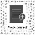 paper with the sign of addition icon. web icons universal set for web and mobile