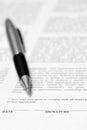 Paper with Signature Line Contract Pen Closing Deal Royalty Free Stock Photo